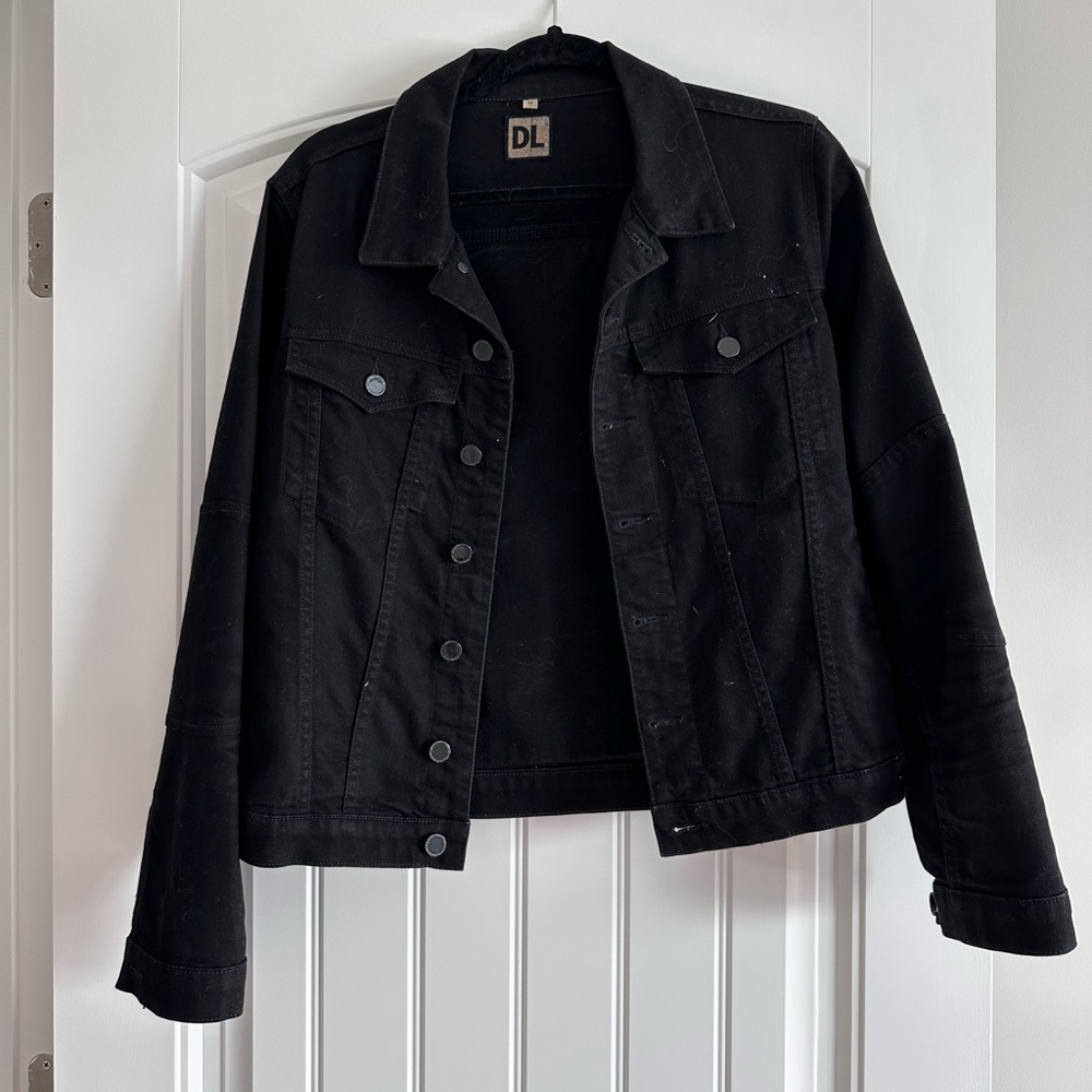 Women's DL1961 Black Denim Jacket MADDOX size medium